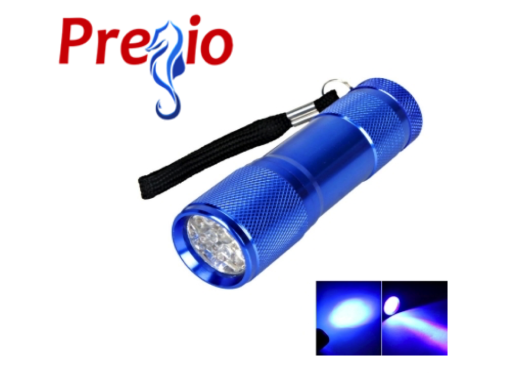 Φακός UV με 9 LED Pregio 1 Φακός UV με 9 LED Pregio -ΓΛΥΚΑ ΝΕΡΑ πωλήσεων uv 9 led pregio