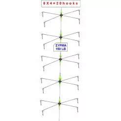 Όχι Μπαλαδοκαθετές TECHNOFISH METALLIKA 5 X 4 αγκ.
